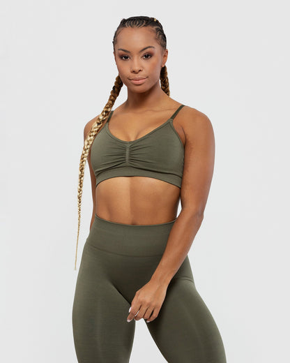 Define Scrunch Seamless Bralette | Khaki